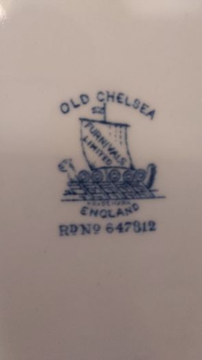 Fabulous Antique Blue and White 10.5 Inch Dinner Plate By Furnivals Limited, in the Popular "Old Chelsea" Pattern Circa 1915+