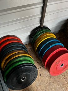 150kg olympic bumper weight plates sets