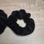 Two black velvet scrunchies Image 3