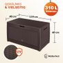 Garden Storage Box Cushions 310L  Rattan Look Image 9