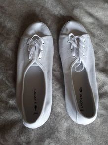 Lacoste Women's White Canvass Trainers