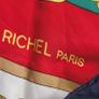 RICHEL (Paris) Red and Navy "Riding Gear" 100% Silk Scarf - Valued at 455euro Image 8