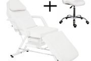 Beauty bed with drawers + backrest stool tattoo spa