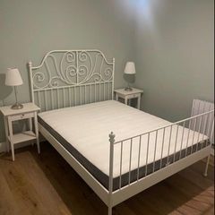 Ikea bed fame plus mattress LEIRVIK