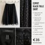 ESPRIT Black Tulle Skirt with Gold Metallic Dots Image 2