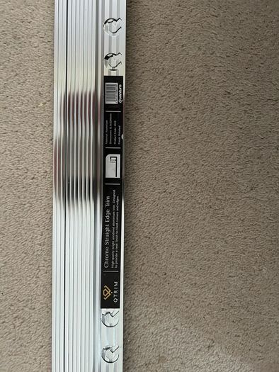 Chrome Straight Edge Trim - 12.5mm