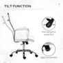 Conference Room Chairs, High Back, Swivel PU Leather, with Arm, Wheels, Adjustable Height, White Image 5