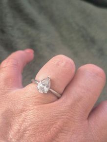 High quality CZ silver ring