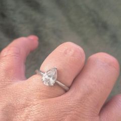 High quality CZ silver ring