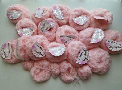 Pink mohair 16+ balls