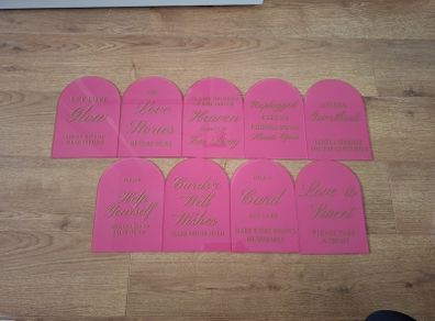 Selection of 9 Wedding Signs