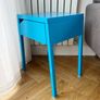 IKEA SELJE Nightstand Bedside Table in Bright Blue, Metal Image 3