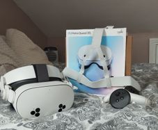 Meta Quest 3s with extended battery headset