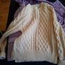Purple Gilet jacket and cream jumper Image 5