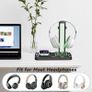 Headphone Stand - Rotatable Controller Holder with Wireless Charging & 9 Light Modes, Gaming Headset Stand with 2 USB and Type C Ports - Controller Stand for Gamers Desktop Accessories Image 5