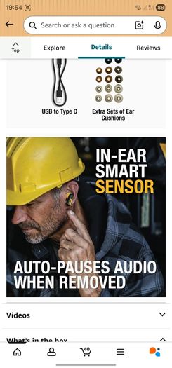 DeWalt Pro-X1 Jobsite True Wireless Earbuds with Charging Case