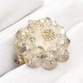 835 Vintage Sterling Silver Flower Brooch Image 5