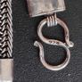 Vintage Sterling Silver wheat link chain bracelet with floral centrepiece & S hook clasp Image 4
