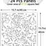 24Pcs Hanging Room Divider Panels Hanging Screen Panels 15.7x15.7 inch Hollow Divider Curtains Hanging Wall Divider DIY Room Divider Screens for Home Livingroom Hotel Bar Decoration (FREE POSTAGE) Image 3