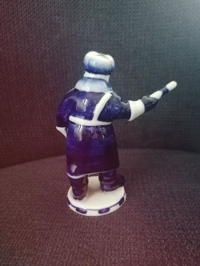 Gzhel Porcelain Russian Militiaman Figurine