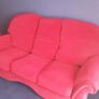 Large dark pink sofa immaculate condition size 80inchs long Image 8