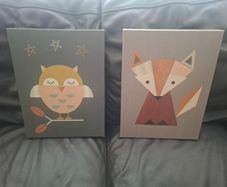 kids wall art x 2
