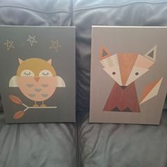 kids wall art x 2