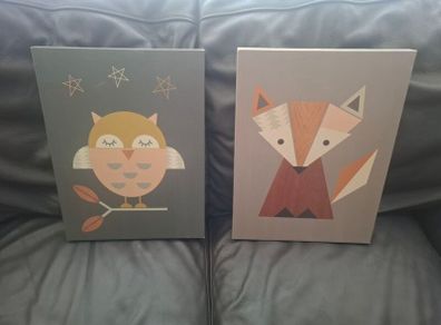 kids wall art x 2