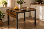 Folding Dining Table with Drop Leaf Sides