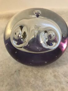New Purple Handcrafted Glass Paperweight