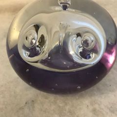 New Purple Handcrafted Glass Paperweight