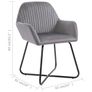 Dining Chairs 6 pcs Grey Velvet Image 5