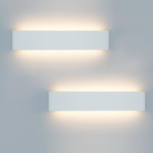 Brand New 2-Pack Modern LED Wall Lamp Indoor Lighting 40cm 16W