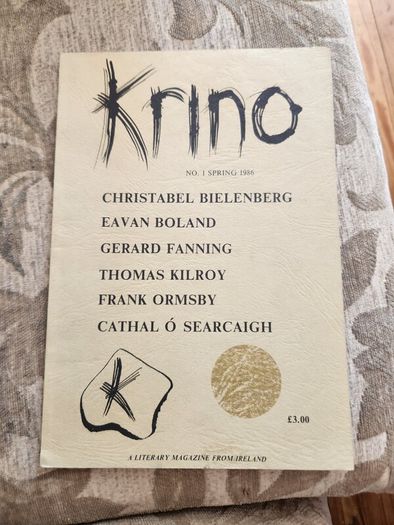 Krino. Literary Magazine No1 Spring 1986. First Edition Paperback In Very Good Condition M