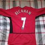 Nike Manchester United Utd 2003 Beckham XL Kids Original Jersey Shirt Image 2