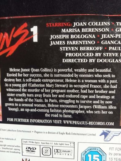 Joan Collins in Sins: TV Mini Series: Part 1 - Irish Daily Mail Promo DVD
