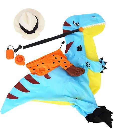 Kids Inflatable Dinosaur Costume Blow Up Halloween Fancy Dress Costume (FREE POSTAGE)