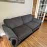Grey Sofa, Love Chair and Footstool Set Image 3