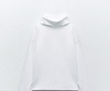 Zara funnest neck top white