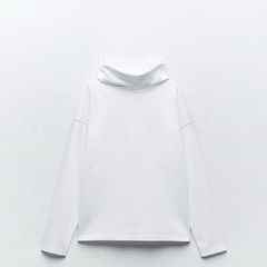 Zara funnest neck top white