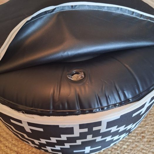 Stylish Geometric Pouffe Footstool or Extra Seat