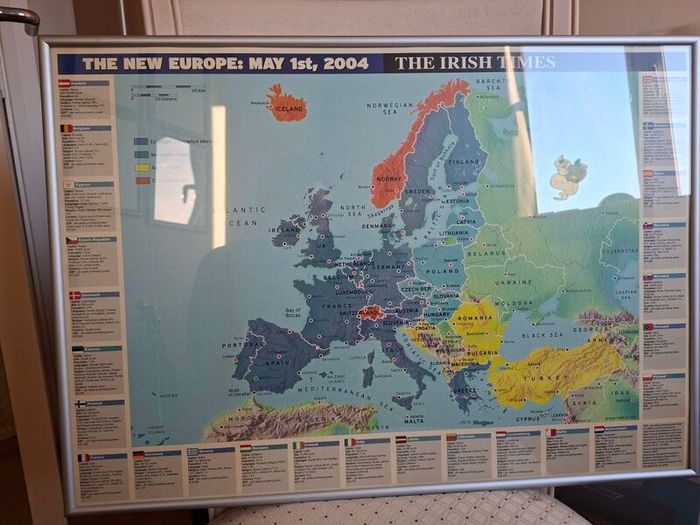 'A new Europe 2004' Irish Times Map
