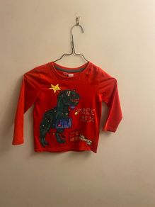 Christmas dinosaur top (age 3-4)