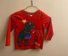 Christmas dinosaur top (age 3-4)