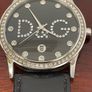 D&G Dolce and Gabanna ladies watch black leather strap Image 2