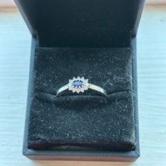 jewellery - Sapphire and diamond ring