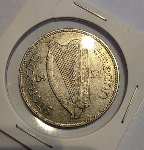 1934 irish silver half crown
