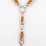 Natural Cognac Baltic Amber And Sterling Silver Necklace Image 3