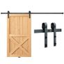 Sliding door kit  Barn Door Hardware Kit Barn Door Kit 10 FT Carbon Steel for Double Doors Image 6