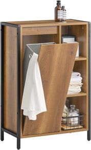 Bathroom  Storage Cabinet  Laundry Basket vintage style